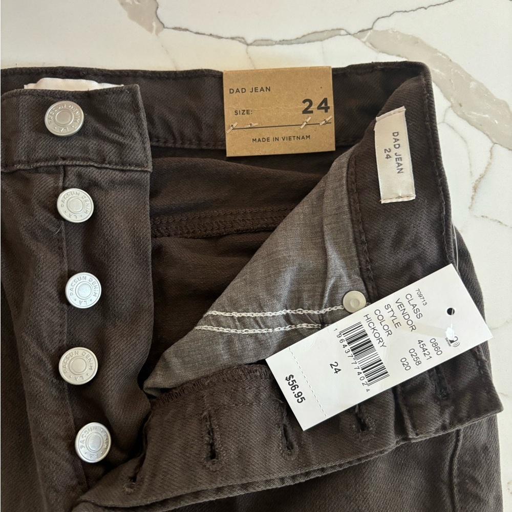 Pacsun Hickory Dad Jeans Size XS NWT - Picture 2 of 6